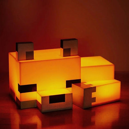 Pixel Fox™ 🦊 Lampka Nocna Minecraft – Śpiący Lisek