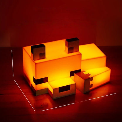 Pixel Fox™ 🦊 Lampka Nocna Minecraft – Śpiący Lisek
